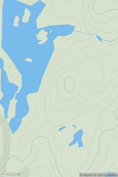 Thumbnail image for Cnoc Loch Crocach [Scourie to Lairg] showing contour plot for surrounding peak
